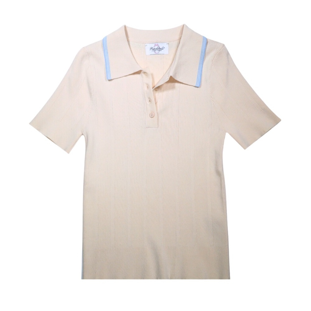 🎀 Vivian Polo Shirt - Cream
